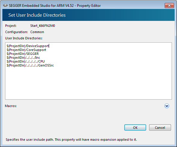 Preprocessor settings