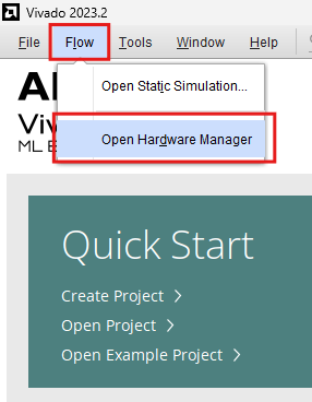 ARTY-100T Vivado OpenHWManager.png