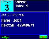 The project information screen