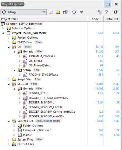ESPRO BareMetal project explorer.PNG