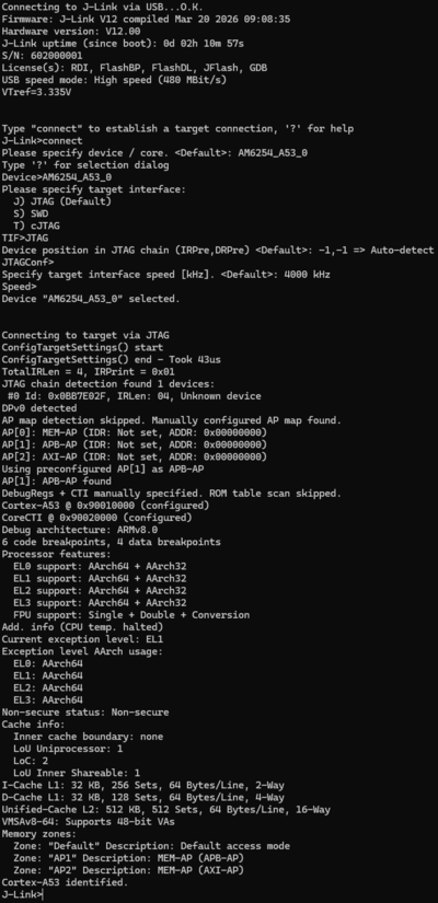 TI SK-AM62 A53 connect.png