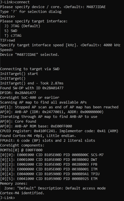 Nuvoton NuMaker-PFM-M487 Connect.PNG