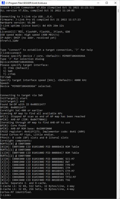 MIMXRT1060-EVK Commander.PNG