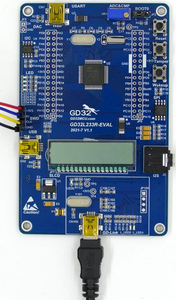 File:GigaDevice GD32L233R-EVAL connected.jpg