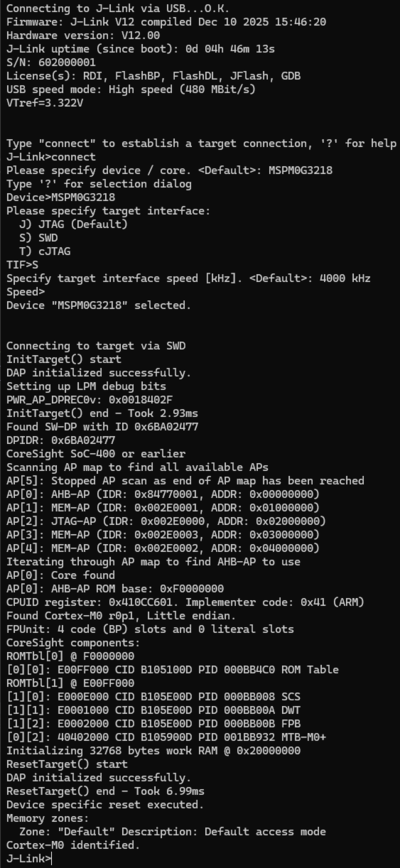 TI LP MSPM0G3218 connect.png