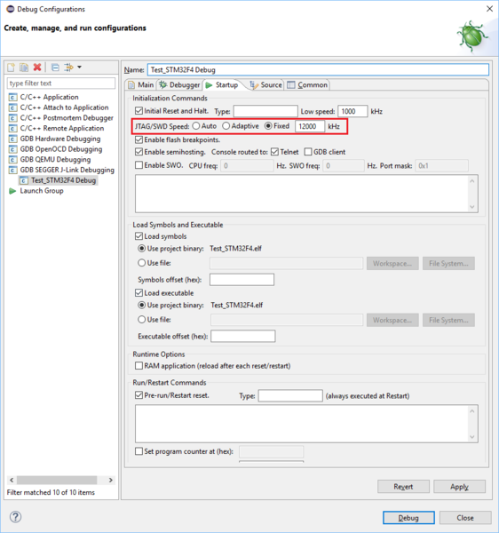 File:Eclipse JLinkDebugConf Startup TargetInterfaceSpeed.png